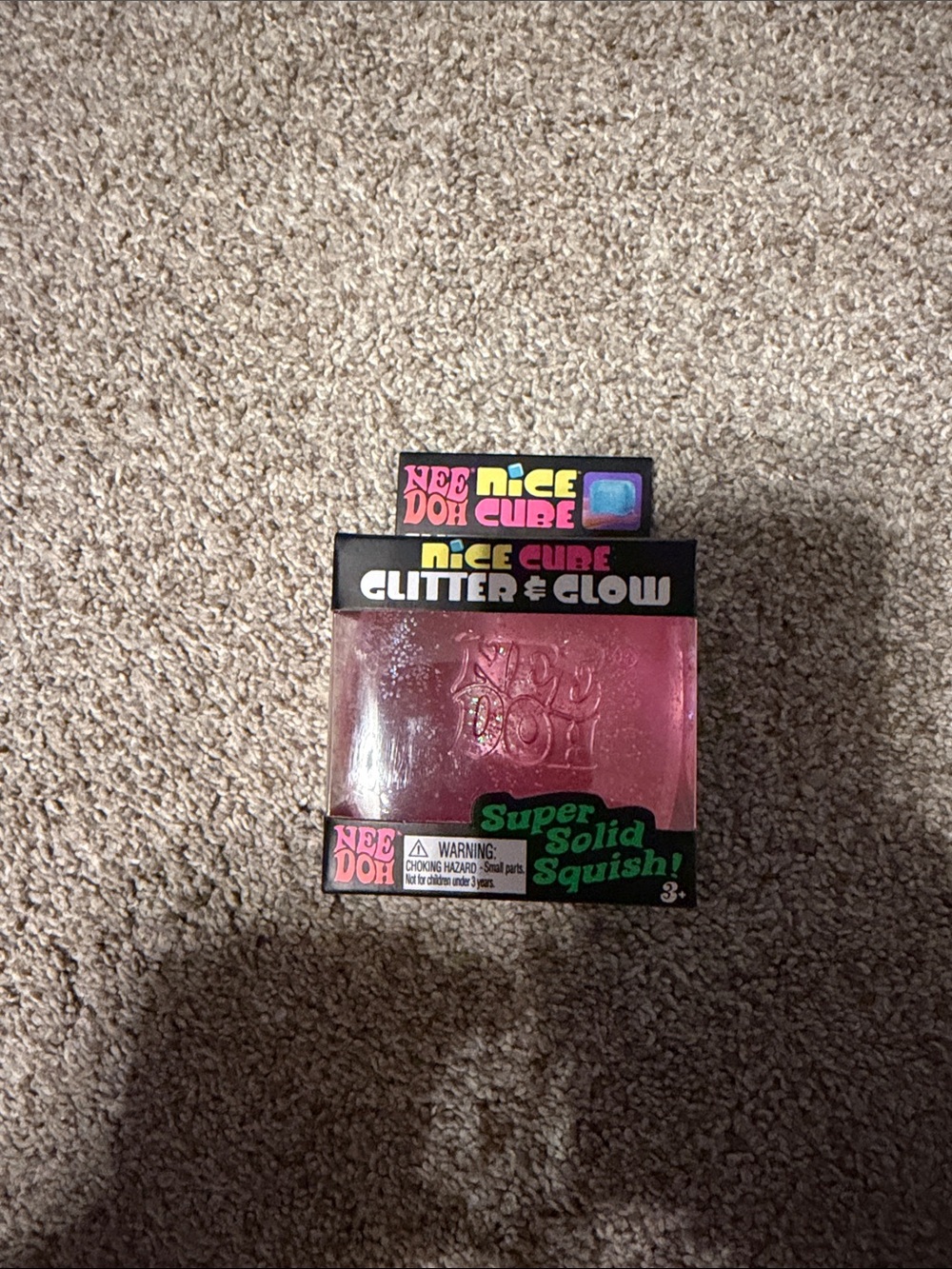 Needoh Glitter & Glow Nice Cube - Pink